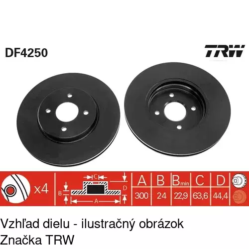 Brzdový kotúč POLCAR S71-0009S