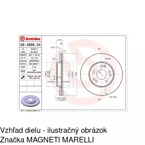 Brzdový kotúč S71-0115 /POLCAR/ - obr. 3