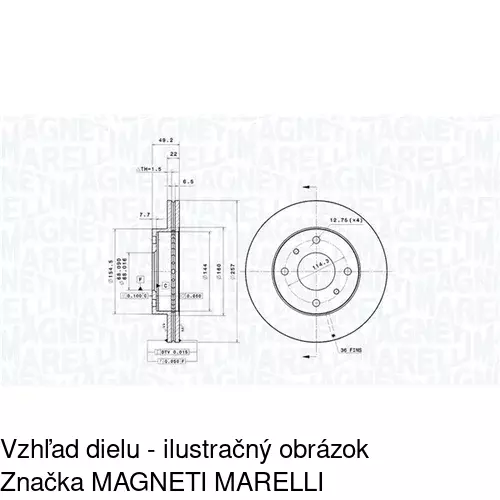 Brzdový kotúč S71-0120 /POLCAR/ - obr. 4