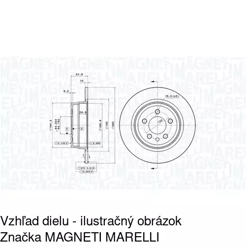 Brzdový kotúč POLCAR S71-1191