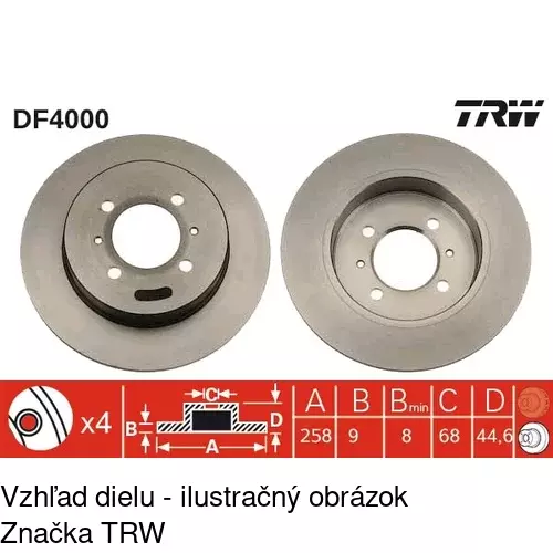 Brzdový kotúč S71-1305 /POLCAR/ - obr. 2