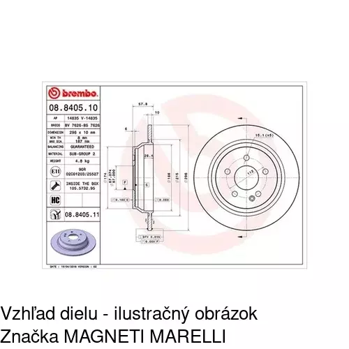 Brzdový kotúč POLCAR S71-1386