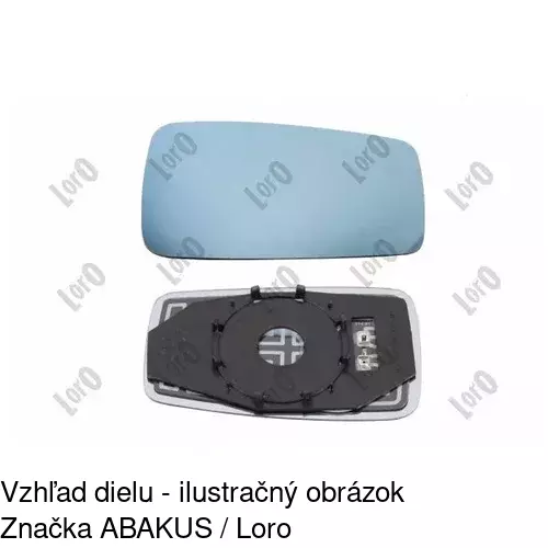 Sklo vonkajšieho zrkadla s držiakom 1307551E /POLCAR/ - obr. 4