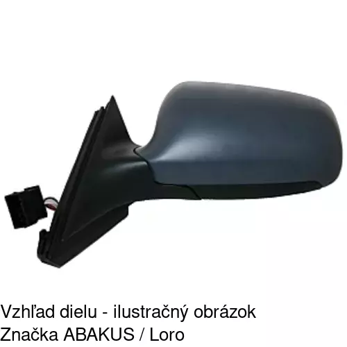 Sklo vonkajšieho zrkadla s držiakom 1323547E /POLCAR/ - obr. 2