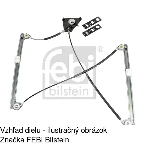 Mechanizmus sťahovania okna elektrický bez motora 1331PSG2 /POLCAR/ - obr. 3