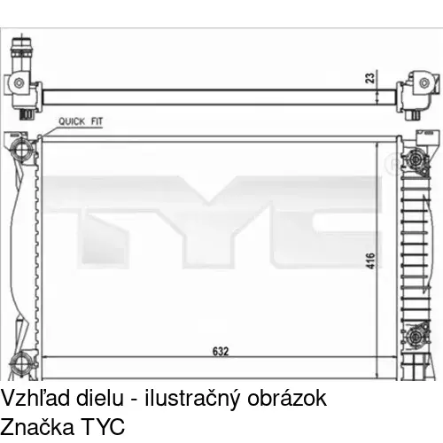 Chladiče vody 133408A2 /POLCAR/ - obr. 1