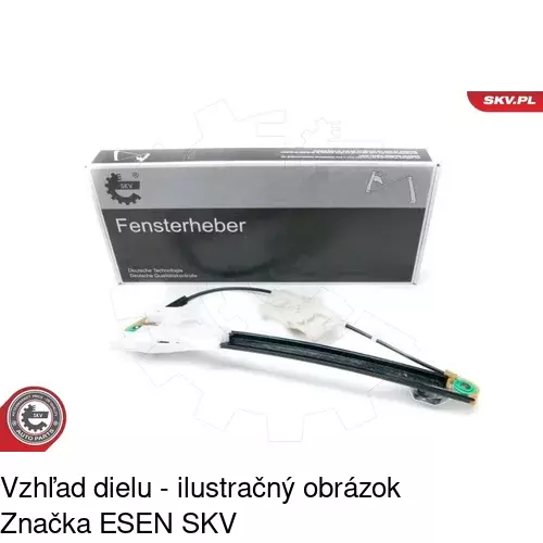 Mechanizmus sťahovania okna elektrický bez motora 1337PSG4 /POLCAR/ - obr. 4
