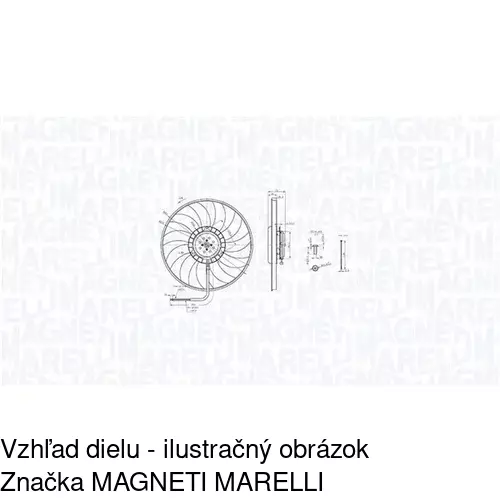 Ventilátor bez krytu / podpery 133823U1 /POLCAR/ - obr. 1