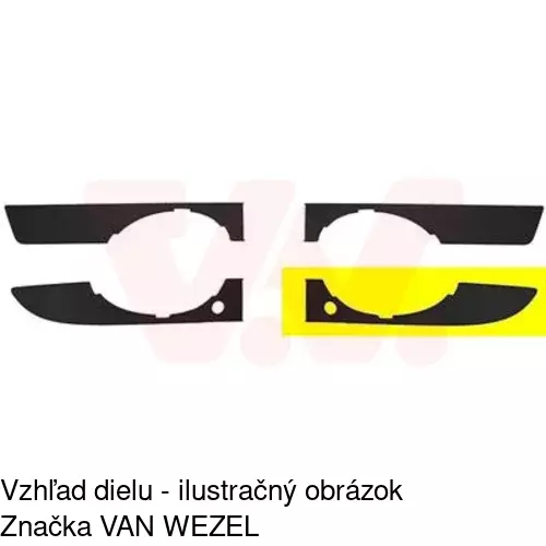 Rámik hmlového svetla 13382713 /POLCAR/ - obr. 1