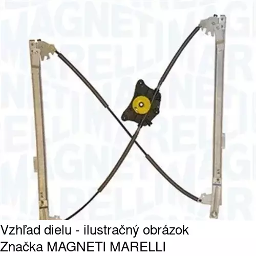 Mechanizmus sťahovania okna elektrický bez motora 1370PSG3 /POLCAR/