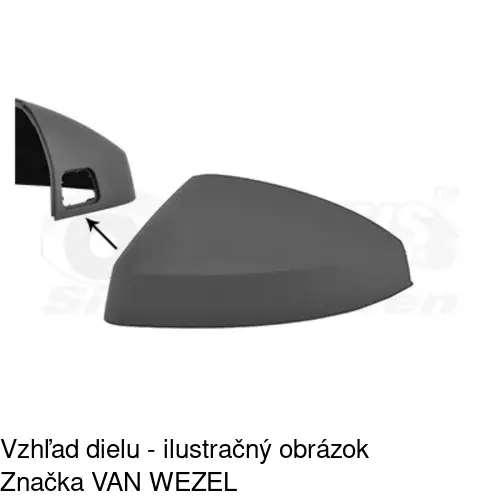 Rám vonkajšieho zrkadla 13C156PM /POLCAR/ - obr. 1