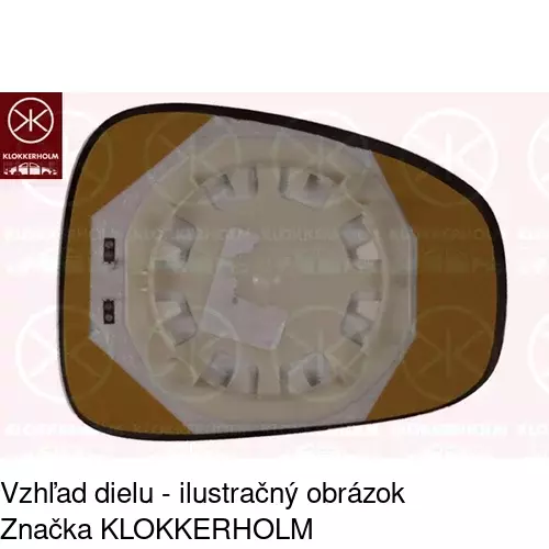 Sklo vonkajšieho zrkadla s držiakom 1411555M /POLCAR/ - obr. 4