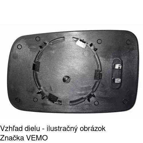 Sklo vonkajšieho zrkadla s držiakom 2008547E /POLCAR/ - obr. 2