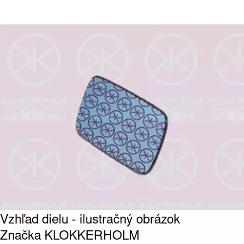 Sklo vonkajšieho zrkadla s držiakom 2008551E /POLCAR/ - obr. 2