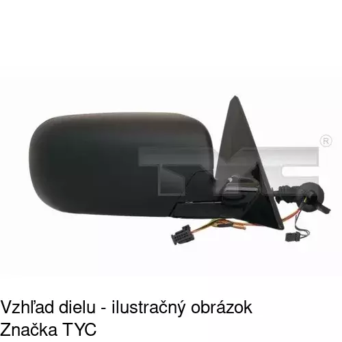 Sklo vonkajšieho zrkadla s držiakom 2016558E /POLCAR/ - obr. 5