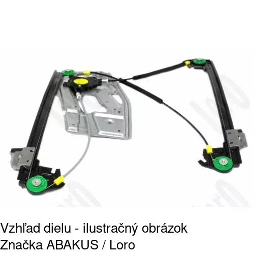 Mechanizmus sťahovania okna elektrický bez motora 2016PSG1 /POLCAR/ - obr. 5