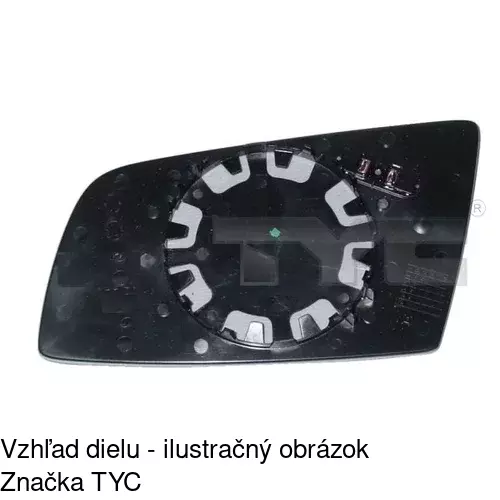 Sklo vonkajšieho zrkadla s držiakom 2017555E /POLCAR/ - obr. 3