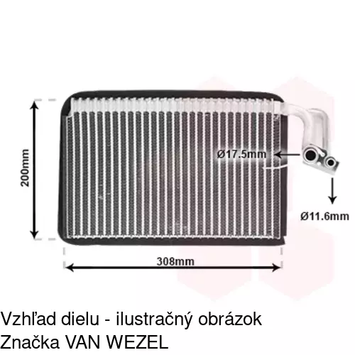 Výparník klimatizácie 2017P8-1 /POLCAR/ - obr. 1