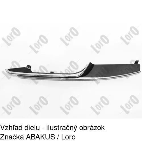 Lišta krytu nárazníka POLCAR 20D127-8