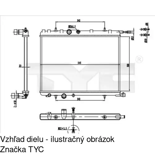 Chladiče vody 232808A4 /POLCAR/ - obr. 1