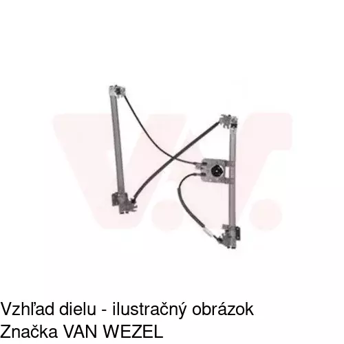 Mechanizmus sťahovania okna elektrický bez motora 2328PSG5 /POLCAR/ - obr. 2