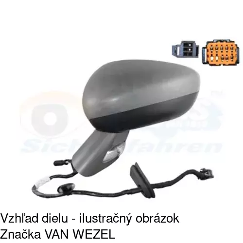 Vonkajšie zrkadlo 2334519E /POLCAR/