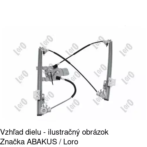 Mechanizmus sťahovania okna elektrický bez motora 2334PSG1E /POLCAR/ - obr. 1