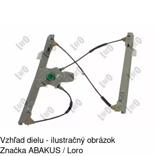 Mechanizmus sťahovania okna elektrický bez motora 2334PSG2 /POLCAR/ - obr. 1