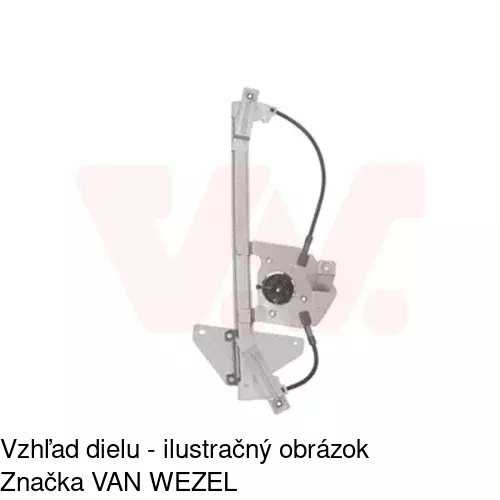 Mechanizmus sťahovania okna elektrický bez motora 2338PSG3E /POLCAR/ - obr. 2