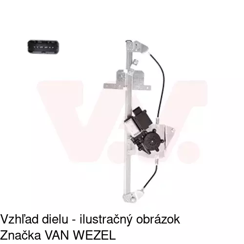 Elektrický mechanizmus okna dverí 2352PSE2 /POLCAR/ - obr. 3