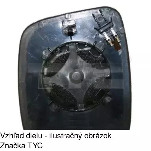 Sklo vonkajšieho zrkadla s držiakom 2391544E /POLCAR/ - obr. 1
