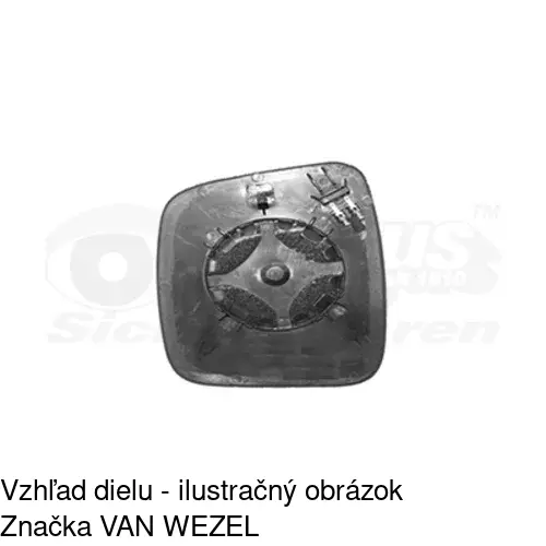 Sklo vonkajšieho zrkadla s držiakom 2391554E /POLCAR/ - obr. 3