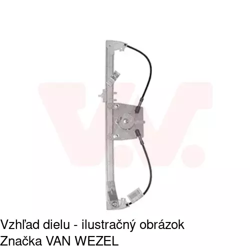 Mechanizmus sťahovania okna elektrický bez motora 2391PSG1 /POLCAR/ - obr. 3