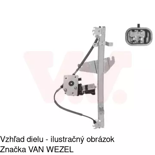 Mechanizmus sťahovania okna elektrický bez motora 2406PSG2 /POLCAR/ - obr. 5