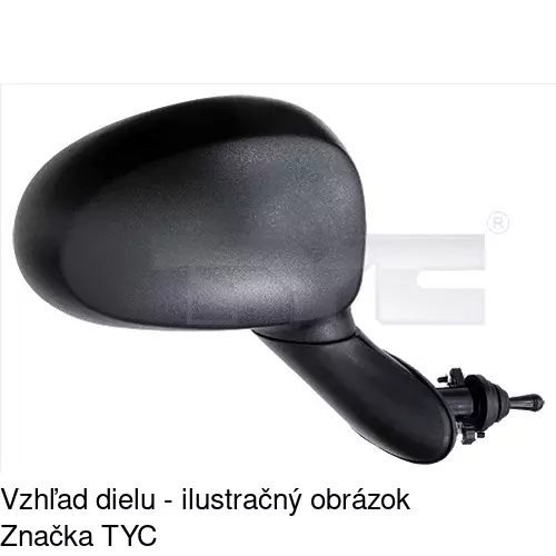 Vonkajšie zrkadlo POLCAR 2501523E