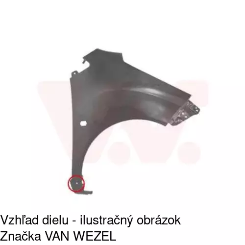 Predný blatník POLCAR 250202