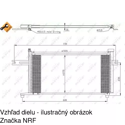Chladiče klimatizácie 2705K8C2S /POLCAR/ - obr. 1