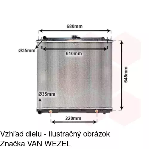 Chladiče vody 2782082K /POLCAR/ - obr. 1