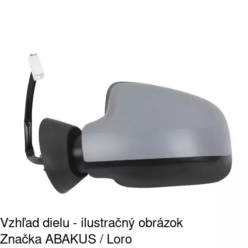 Sklo vonkajšieho zrkadla s držiakom 2801544M /POLCAR/ - obr. 3