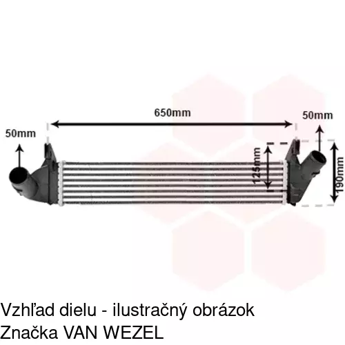 Chladiče vzduchu (Intercoolery) 2801J8-1 /POLCAR/ - obr. 3
