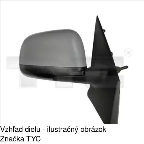 Vonkajšie zrkadlo 28U1511E /POLCAR/ - obr. 1
