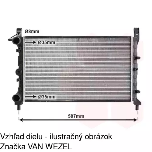 Chladiče vody POLCAR 301608-1