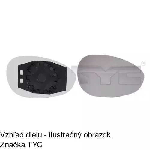 Sklo vonkajšieho zrkadla s držiakom 3024555M /POLCAR/ - obr. 5