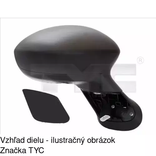 Rám vonkajšieho zrkadla 302455TE /POLCAR/ - obr. 2