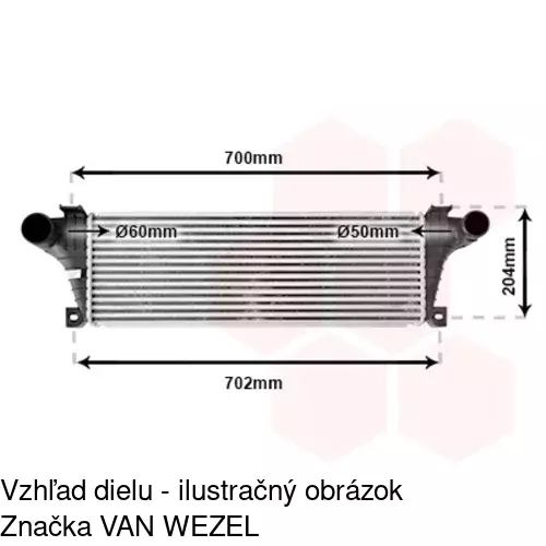 Chladiče vzduchu (Intercoolery) 3050J8-1 /POLCAR/ - obr. 3