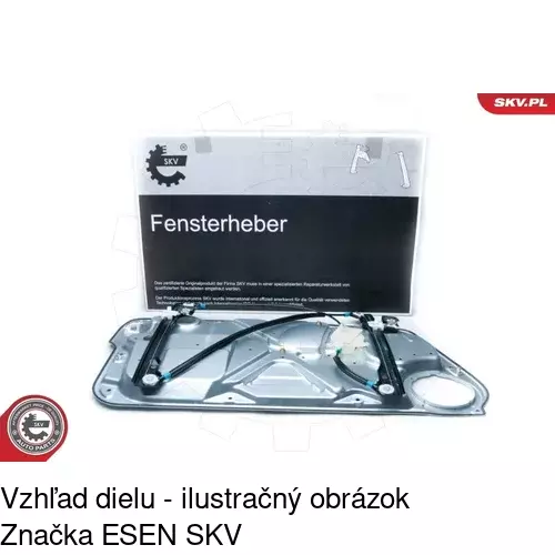Mechanizmus sťahovania okna elektrický bez motora 3240PSG2 /POLCAR/ - obr. 4