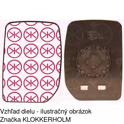 Sklo vonkajšieho zrkadla s držiakom 3247546E /POLCAR/ - obr. 5
