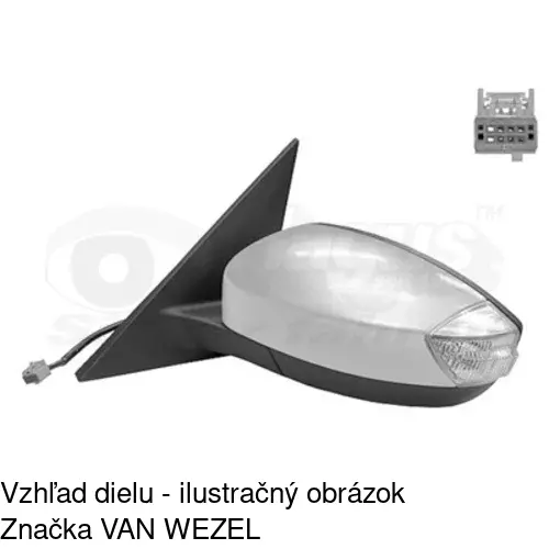 Vonkajšie zrkadlo 3280513E /POLCAR/ - obr. 2