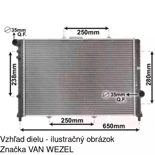 Chladiče vody POLCAR 4211085X