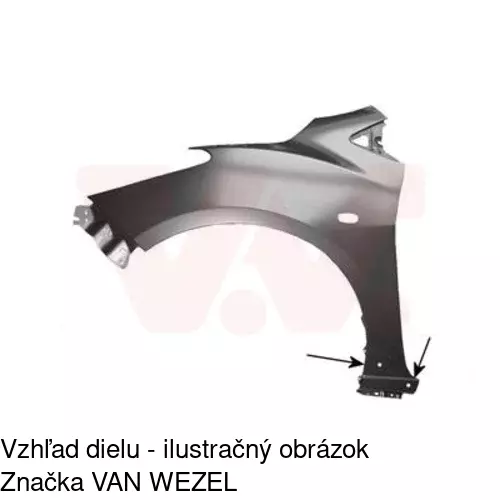 Predný blatník POLCAR 453301-1